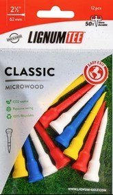 Lignum Tee 62mm (2 1/2") colour mix tees, 12 pack