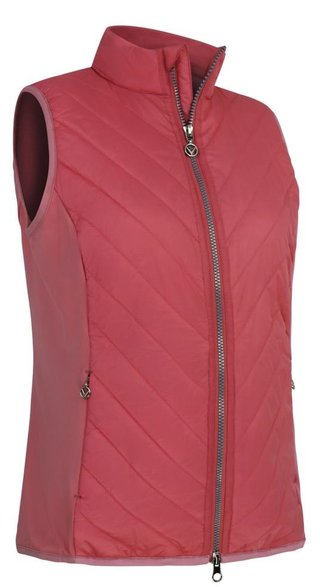 Callaway Lightweight Quilted women's vest, geranium