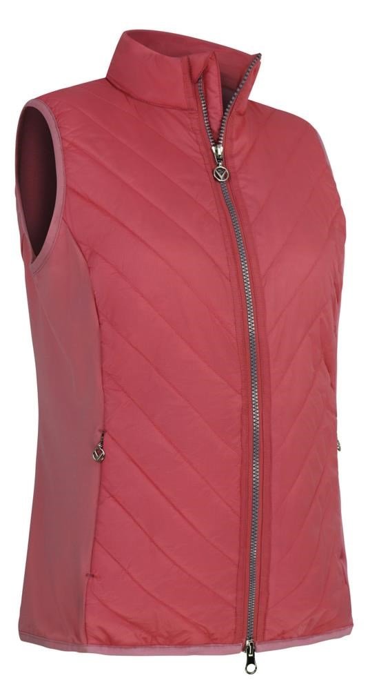 Callaway Lightweight Quilted women's vest, geranium