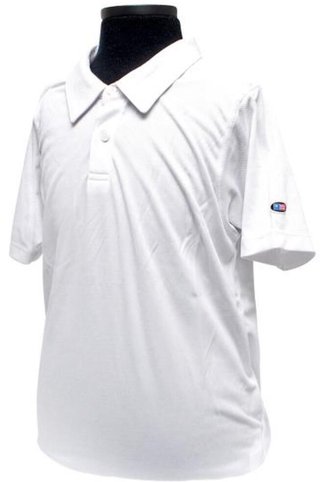U.S. Kids Golf Tech Lisle junior polo, white