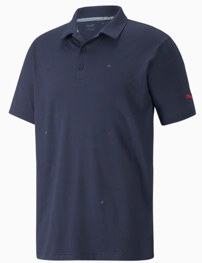 Puma Cloudspun Love men's polo, navy blazer/ski patrol