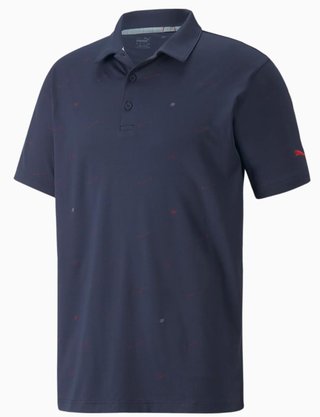 Puma Cloudspun Love men's polo, navy blazer/ski patrol
