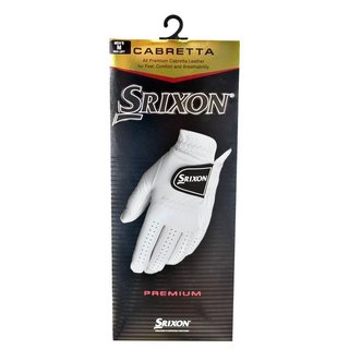 Srixon Premium Cabretta Leather mens golf glove, white
