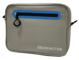 Bennington Pouch bag, light grey/cobalt