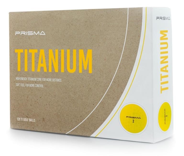 Masters Prisma Titanium golf balls, yellow