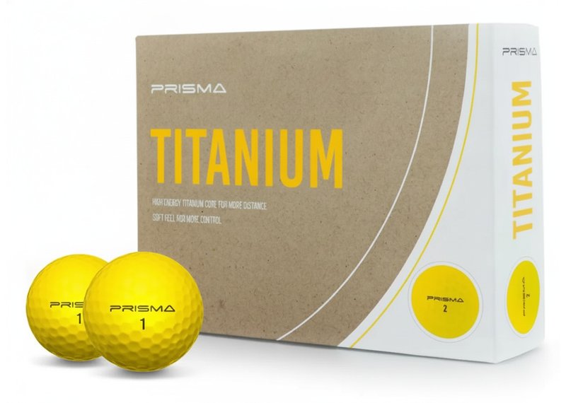 Masters Golf Prisma Titanium golf balls (12 balls), yellow