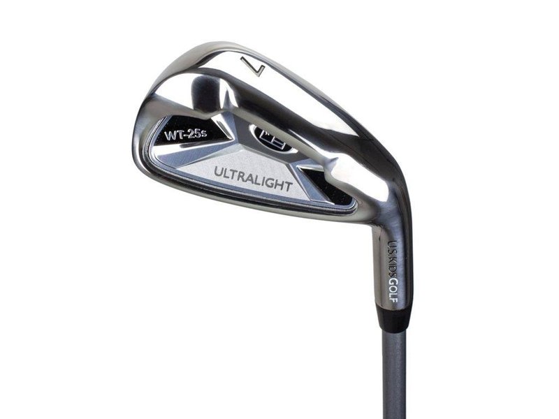 U.S. Kids Golf UL45 (114cm) WT25-s 4-Club junior golf set 2022, graphite + stand bag, grey/blue