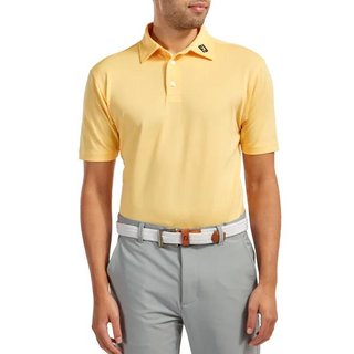 FootJoy Stretch Pique Solid men's polo, yellow