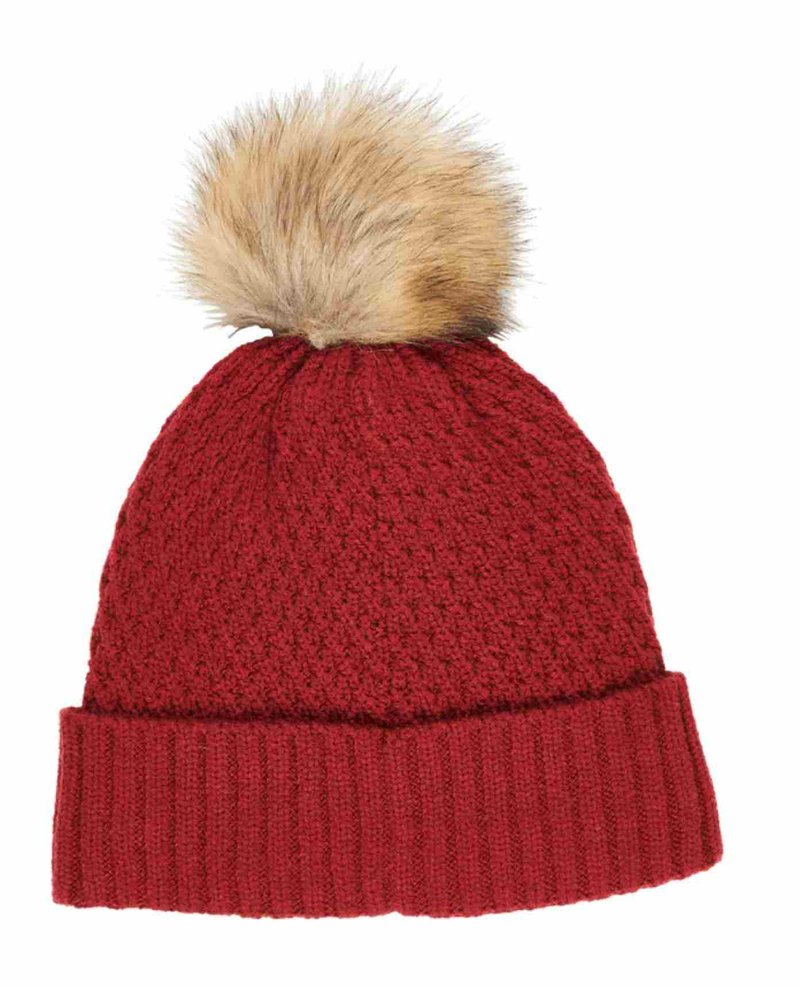 Callaway Pom Pom Beanie women's winter beanie, red