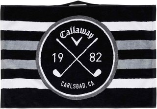 Callaway Cart Golf Towel, 16"x24", black/white/charcoal