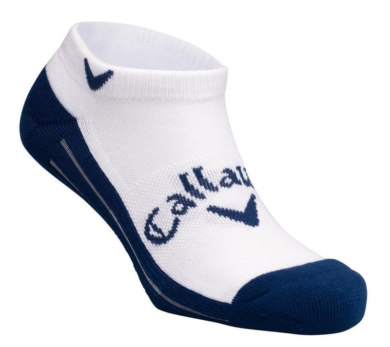 Callaway Tour Opti-Dri Low Cut men's socks, white/navy
