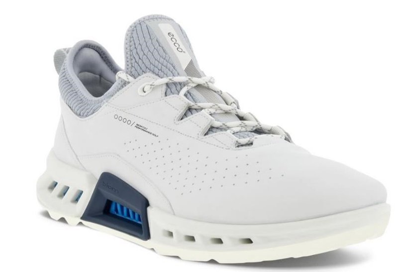 Ecco Biom C4 mens golf shoes, white/concrete