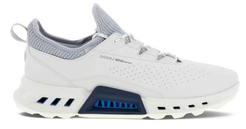 Ecco Biom C4 mens golf shoes, white/concrete