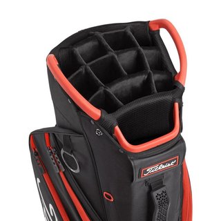 Titleist Cart 14 cart bag, black/black/red
