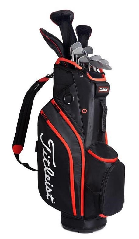 Titleist Cart 14 cart bag, black/black/red