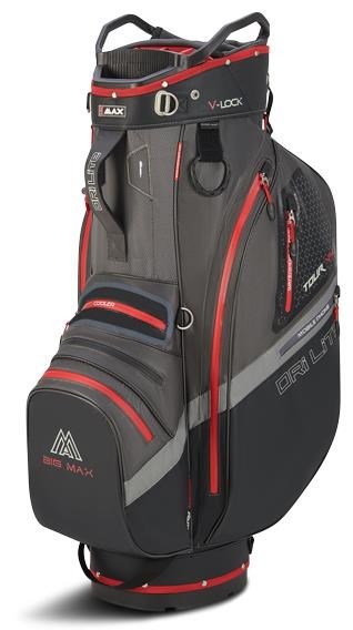 Big Max Dri Lite V-4 Organizer cart bag, charcoal/black/red