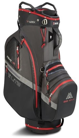 Big Max Dri Lite V-4 Organizer cart bag, charcoal/black/red