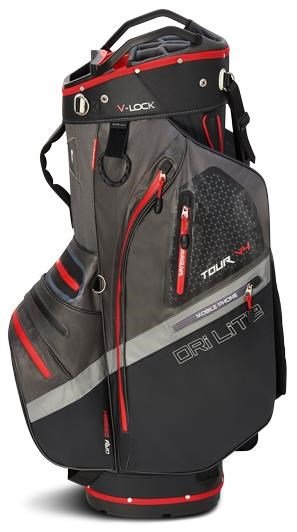 Big Max Dri Lite V-4 Organizer cart bag, charcoal/black/red