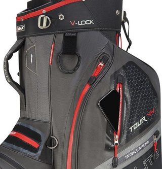 Big Max Dri Lite V-4 Organizer cart bag, charcoal/black/red