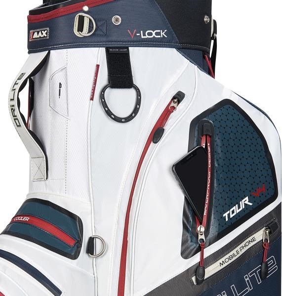 Big Max Dri Lite V-4 Organizer cart bag, blueberry/white/merlot