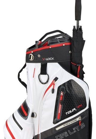 Big Max Dri Lite V-4 Organizer cart bag, black/white/red
