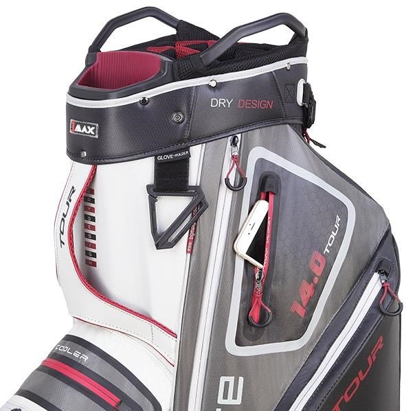 Big Max Dri Lite Tour cart bag, white/grey/black/merlot