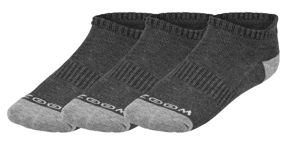 Zoom Ankle ladies socks (3 Pairs), charcoal/silver