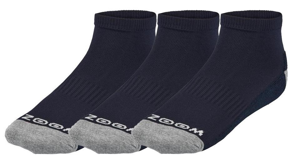 Zoom Ankle ladies socks (3 Pairs), navy/silver