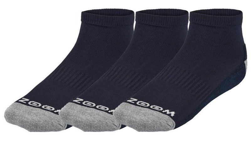 Zoom Ankle ladies socks (3 Pairs), navy/silver