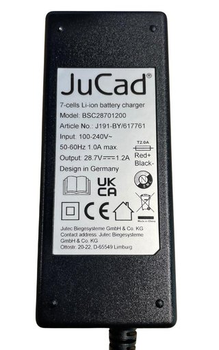 JuCad Charger for JuCad Powerpack 100/240V, Standard plug