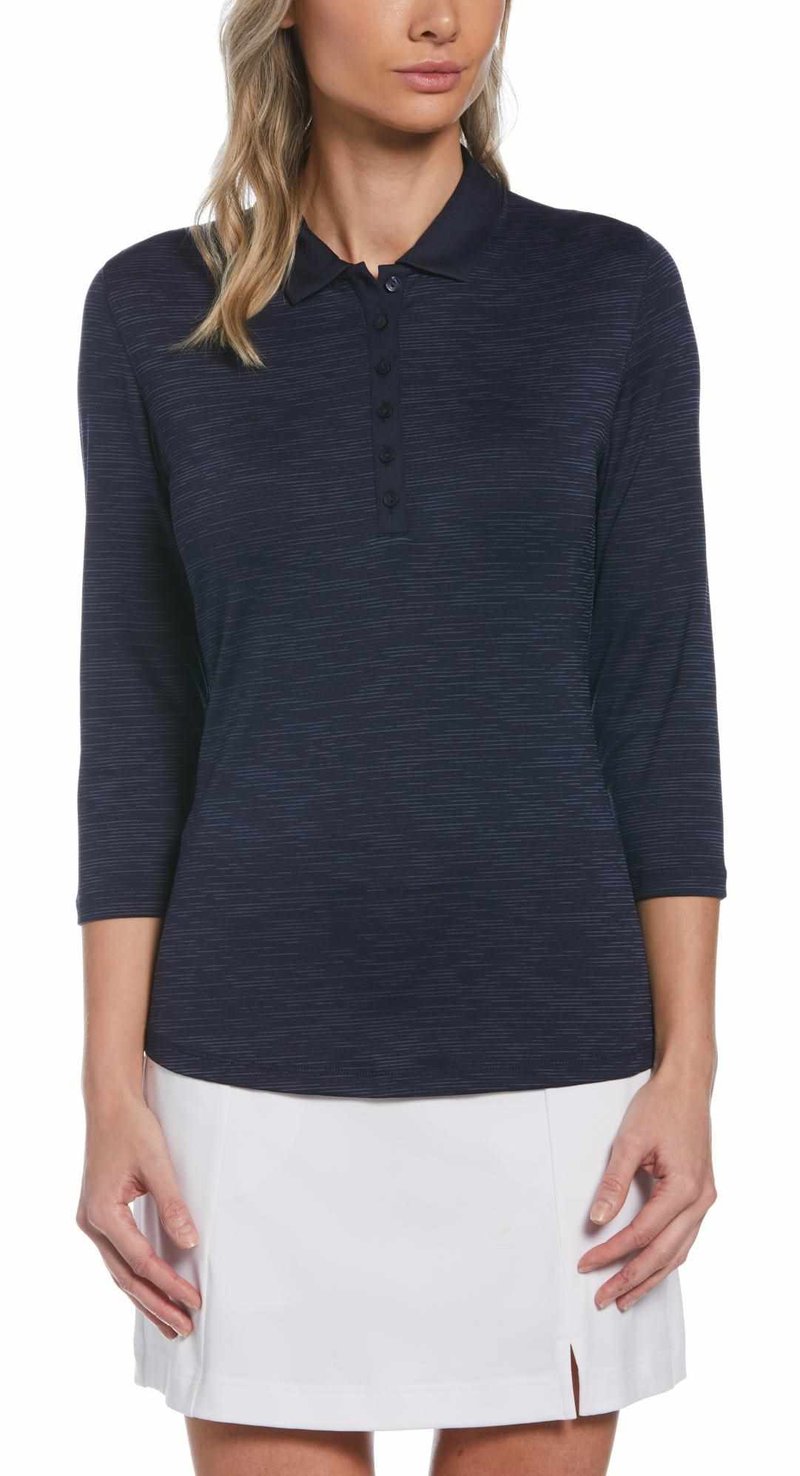 Callaway 3/4-Sleeve Swing Tech women's polo, peacoat