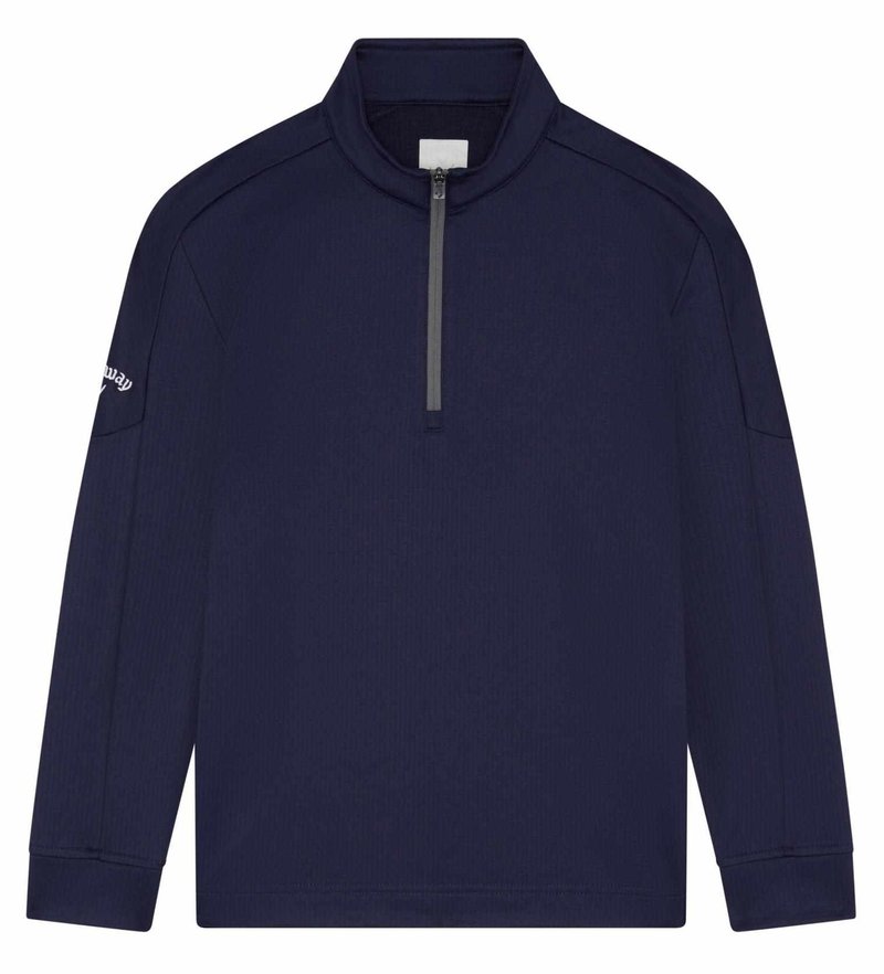Callaway Waffle Fleece boys sweatshirt, peacoat