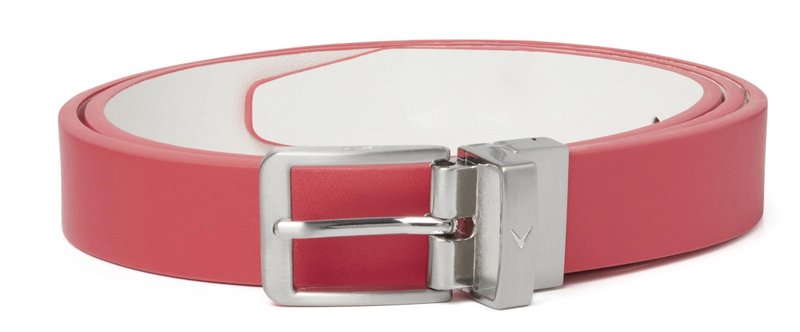 Callaway Sleek Modern Reversible women's belt, red/white