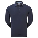 FootJoy Long Sleeve Thermocool Self Athletic Fit men's polo, navy