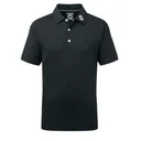 FootJoy Stretch Pique Solid junior polo, black