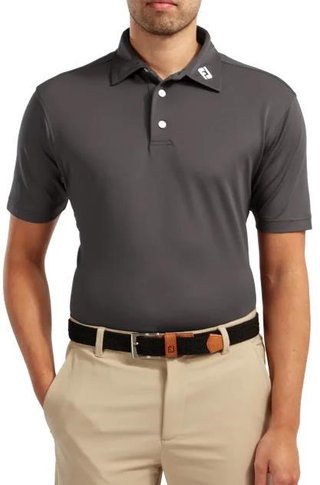 FootJoy Stretch Pique Solid men's polo, charcoal