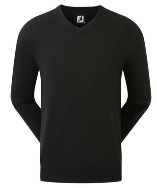 FootJoy Wool Blend V-Neck men's pullover, black