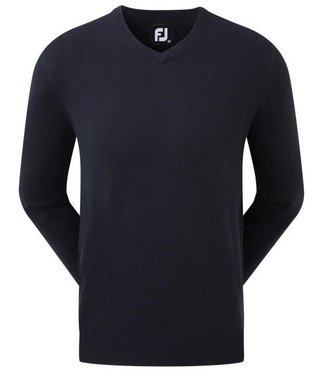 FootJoy Wool Blend V-Neck men's pullover, navy