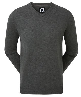 FootJoy Wool Blend V-Neck men's pullover, dark grey