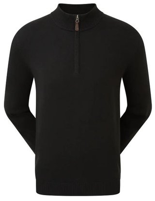 FootJoy Wool Blend 1/2 Zip men's pullover, black