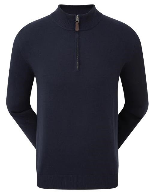 FootJoy Wool Blend 1/2 Zip men's pullover, navy