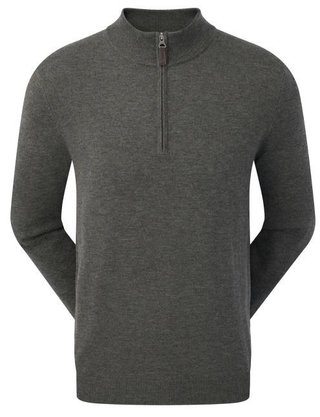 FootJoy Wool Blend 1/2 Zip men's pullover, grey
