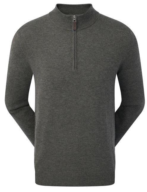 FootJoy Wool Blend 1/2 Zip men's pullover, grey
