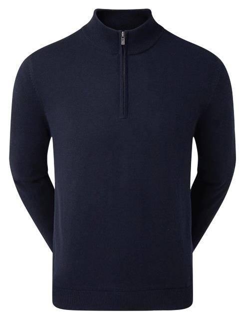 FootJoy Wool Blend 1/2 Zip Lined men's pullover, navy