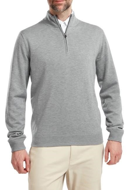 FootJoy Wool Blend 1/2 Zip Lined men's pullover, heather grey