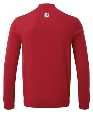 FootJoy Wool Blend 1/2 Zip Lined men's pullover, red