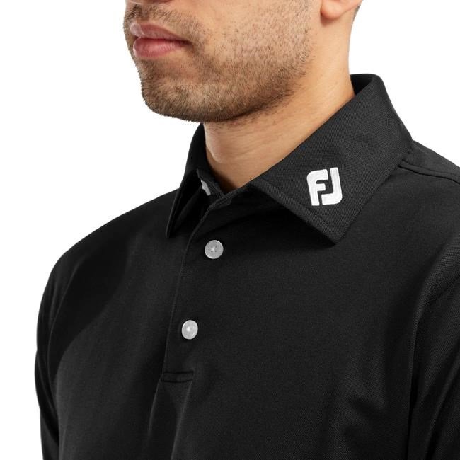 FootJoy Stretch Pique Solid men's polo, black