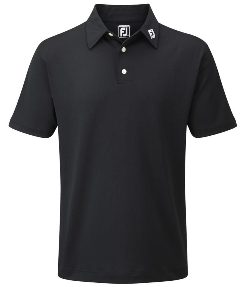 FootJoy Stretch Pique Solid men's polo, black