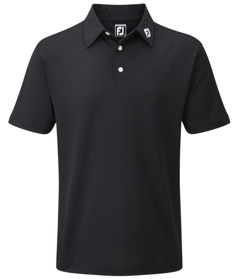 FootJoy Stretch Pique Solid men's polo, black