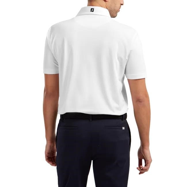 FootJoy Stretch Pique Solid men's polo, white